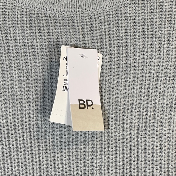Bp Nordstrom Cotton Blend Crew Neck Sweater Grey Heather NWT - Picture 5 of 6